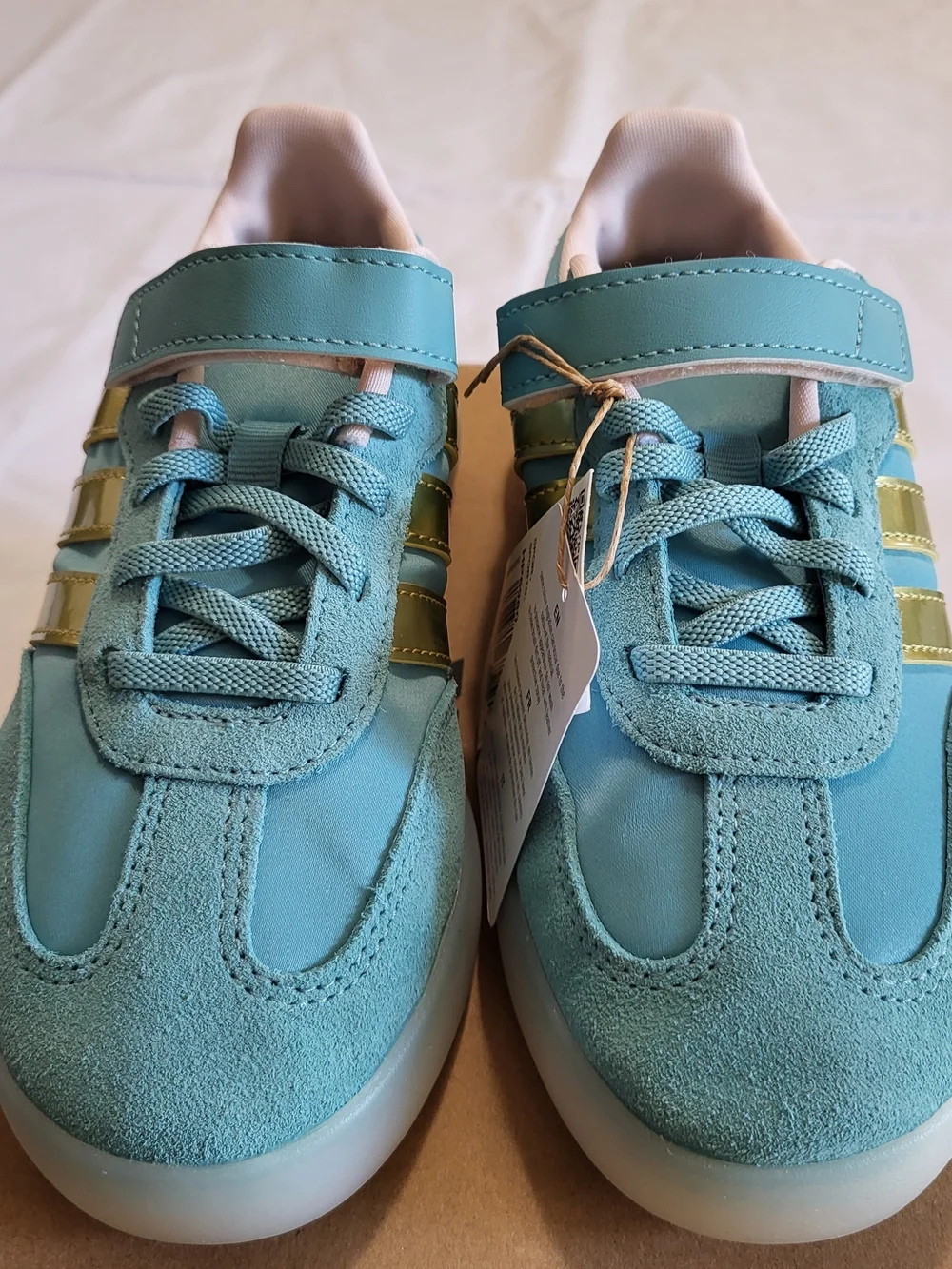*NEW* Adidas Barreda Decode Jasmine EL Disney Aladdin Size 2Y Shoes  Blue/Gold